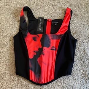 NWT Dolls Kill Curewnt Mood Corset Top
